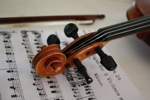 Violin & Music Sheet - Music Education Benefits