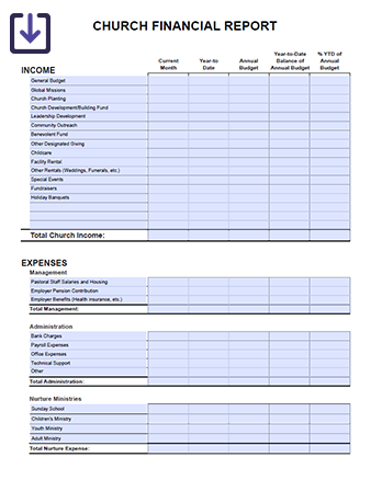 Church Financial Report Guide with Free Templates | Vanco