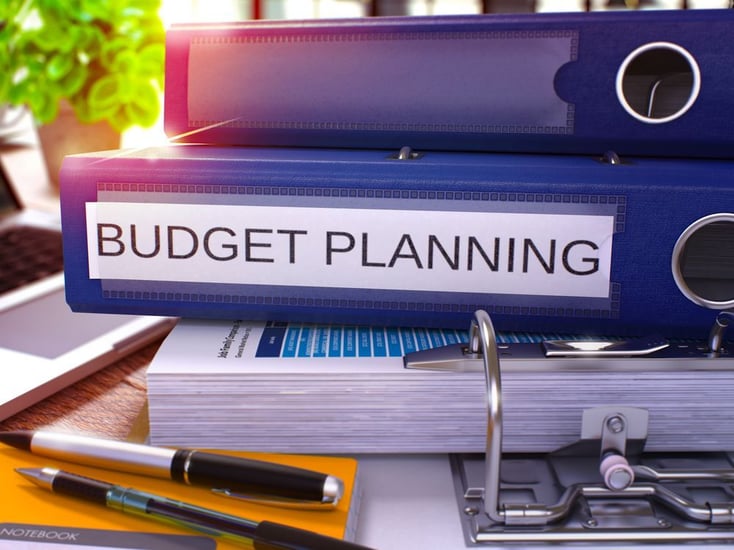 Blue Ring Binder for Budget Planning