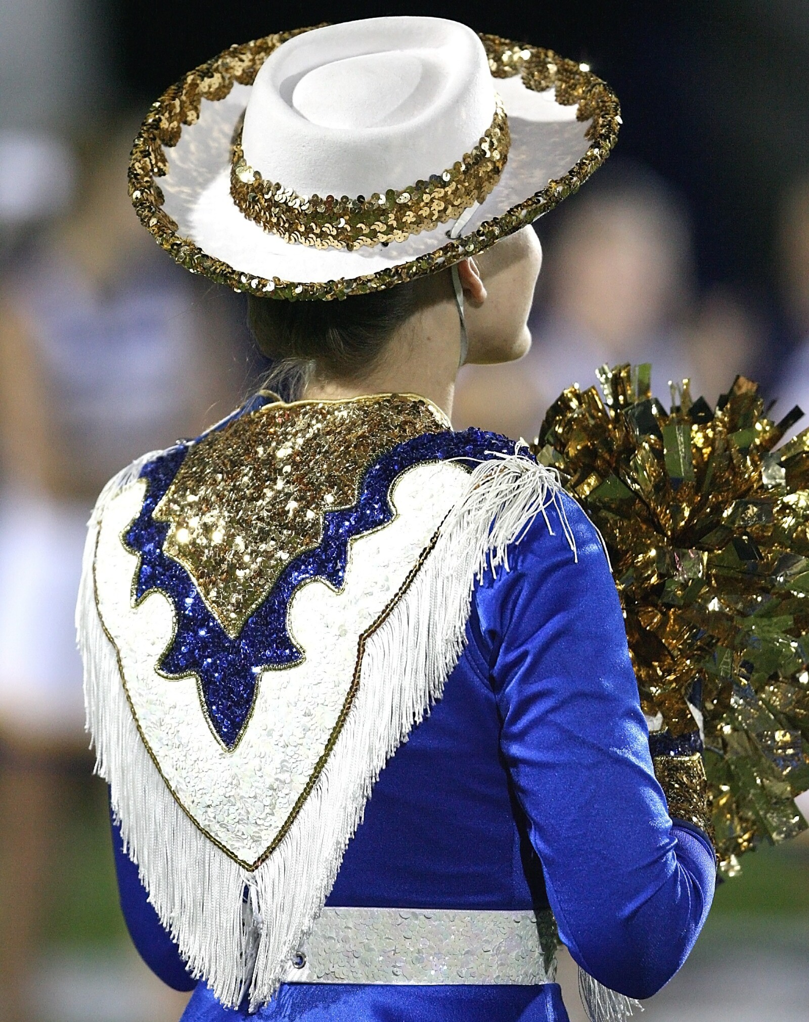 Cheerleader showing school spirit