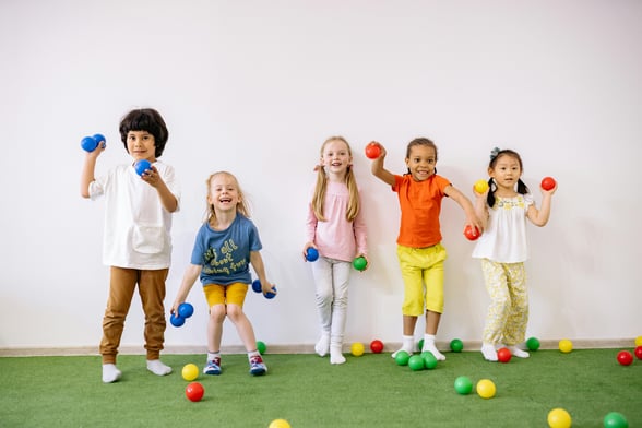 Children playing at a before and after school program