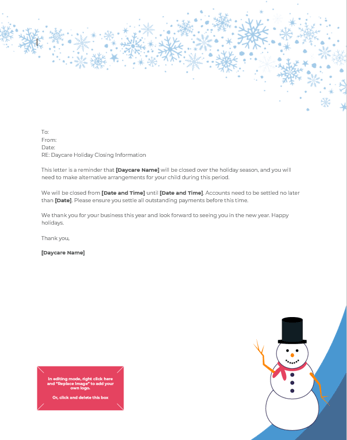 Christmas closing letter 1