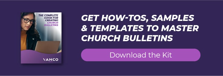 Church Bulletin Guide