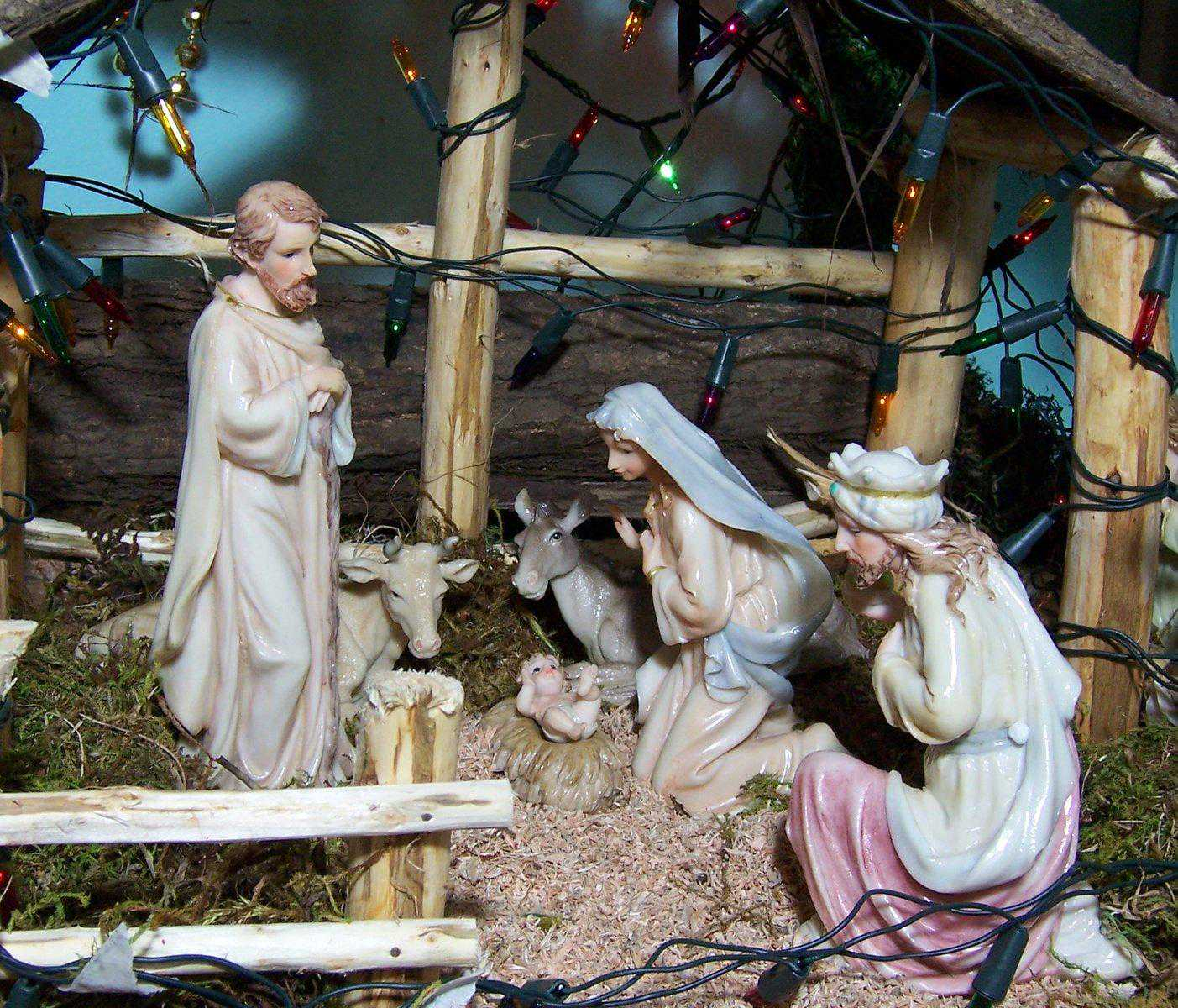 Church Christmas Nativity Scene