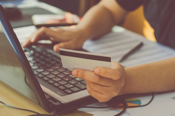 Parent donating digitally to their child's school fundraiser