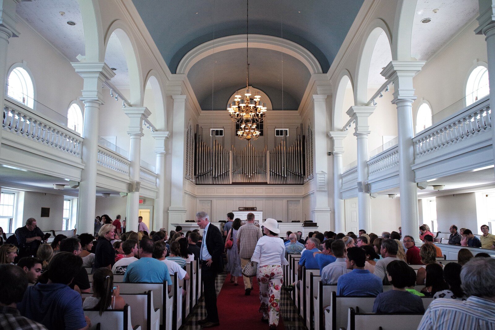 Congregation Gathering in Sanctuary for a Church Event