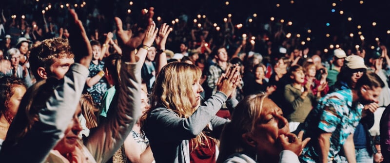 Congregation at an Outdoor Church Event