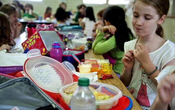 Daycare kids at lunch