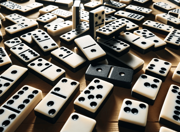 Dominos on a Table