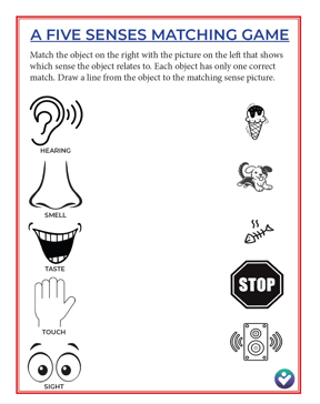 Five Senses Matching Game