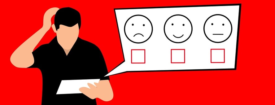 Graphic of Man Holding a Survey