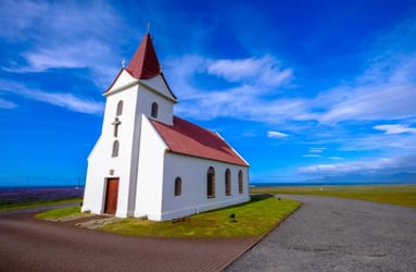 Lonely church in country