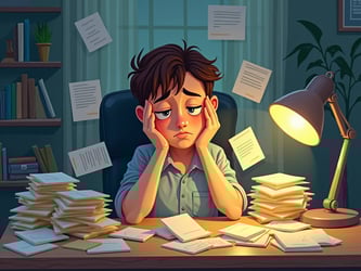 Illustration depicting a frustrated and burnt-out fundraising donor, representing a crucial fundraising issue