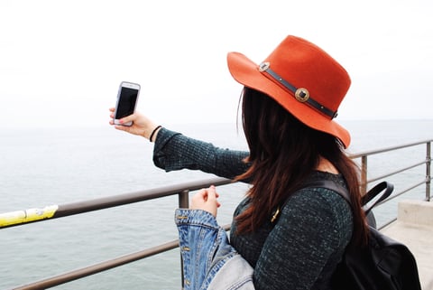 Instagram Influencer taking a selfie