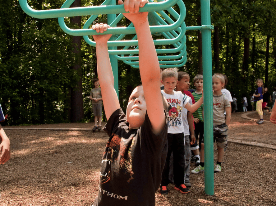 Kids playing outside at a daycare