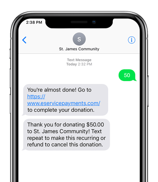 vanco text message