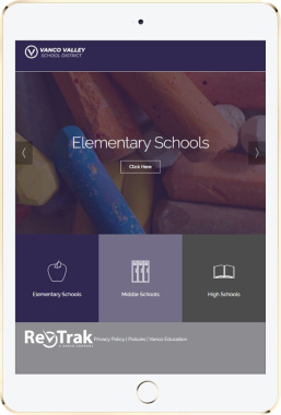 RevTrak web store on iPad