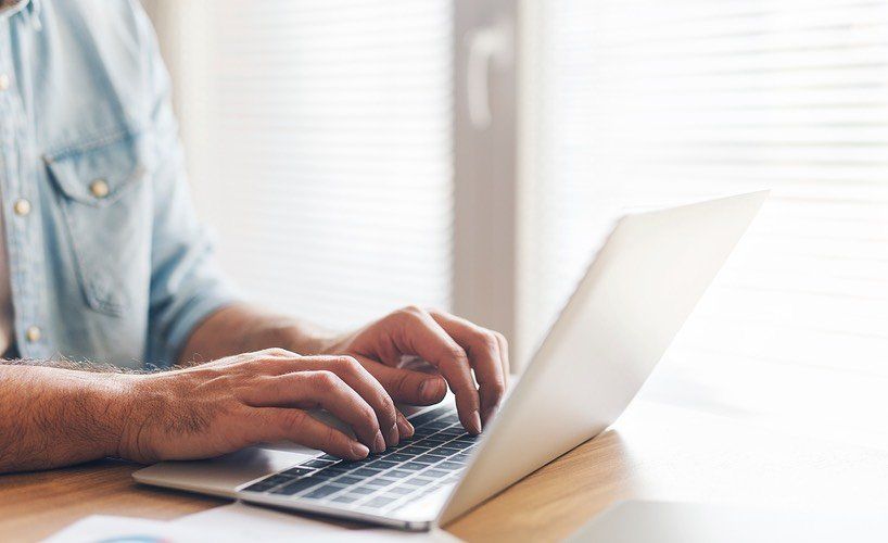 person on laptop