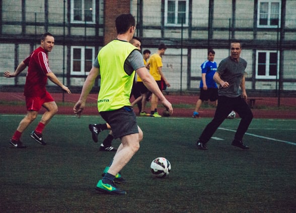 Mens Ministry Playing Soccer