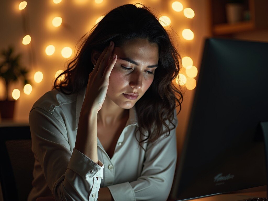 Photo of a tired woman, representing donor fatigue and fundraising fatigue
