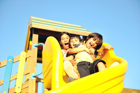 Playing in park together