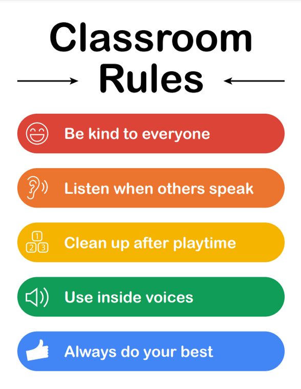 Preschool Classroom Rules Posters