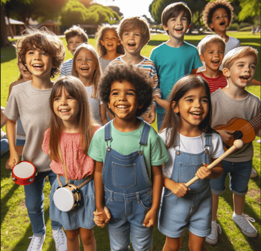 Preschool Kids Singing Songswith Instruments