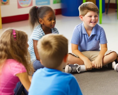 Preschool Kids Sitting in a Circle