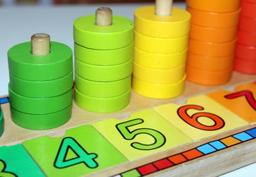 Preschool blocks for a counting game