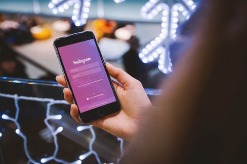 Purple Instagram Screen on Phone