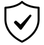 Security Shield with Checkmark in the Middle Icon
