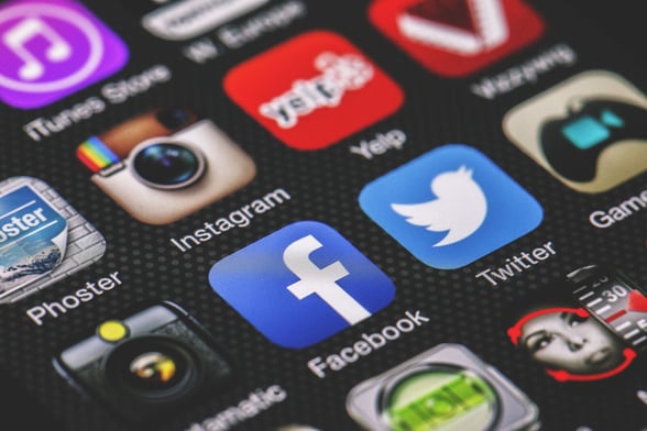 Image of Social Media Icons on Phone