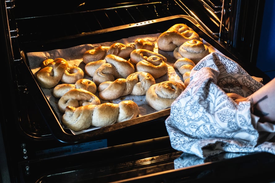 Student Baking Pastries for a Fall School Fundraiser