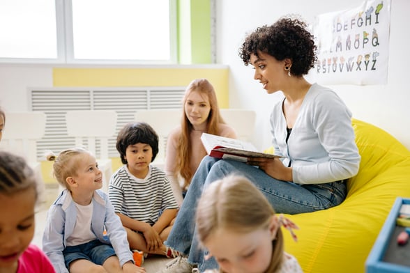 Students and staff in afterschool program