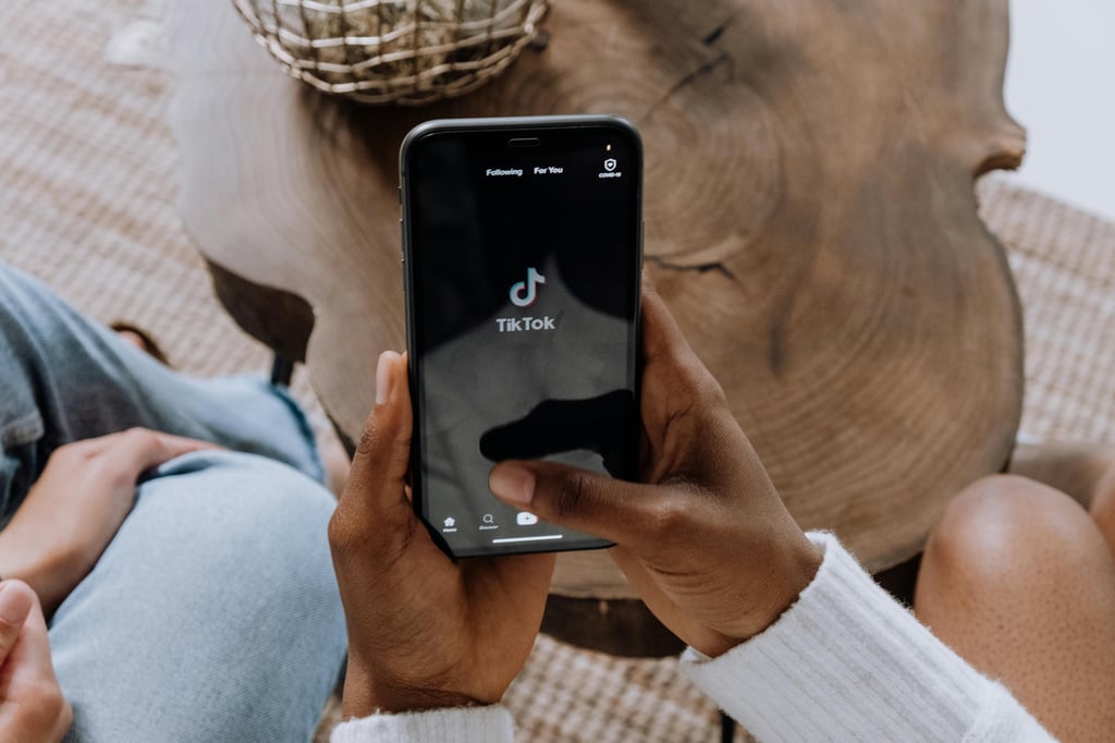 Woman watching her church on TikTok