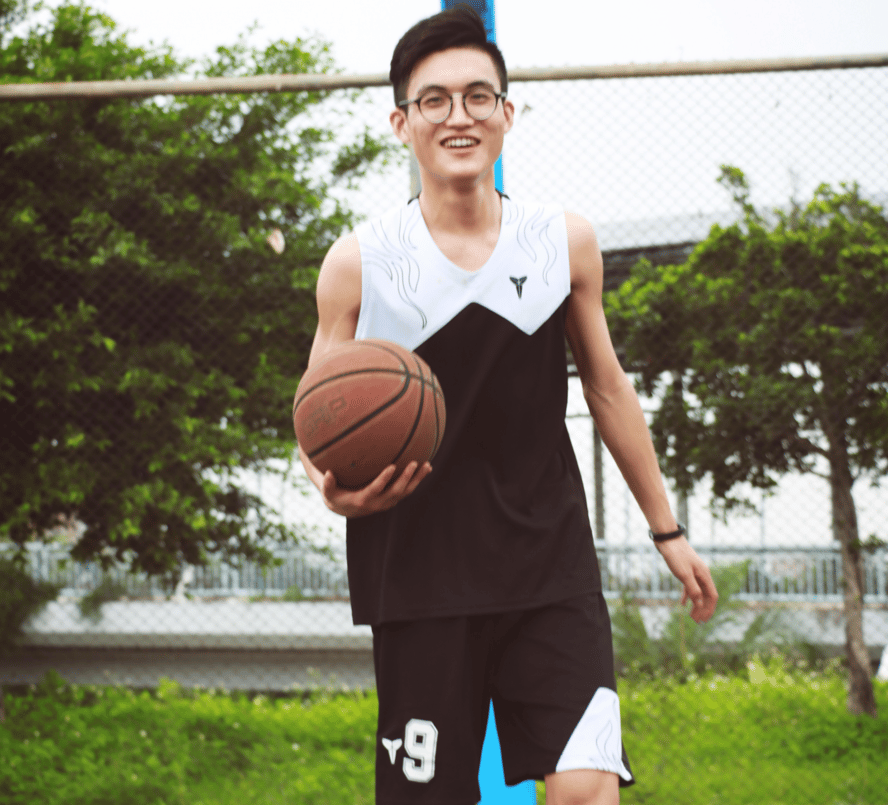 Young basketball player in spirit wear-1