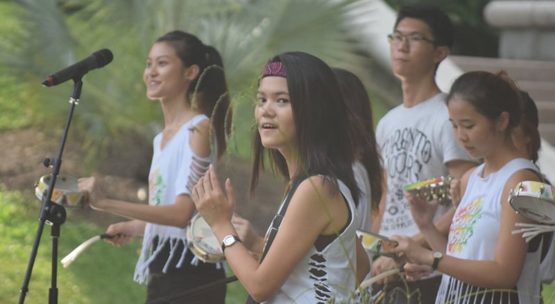 Youth Group Performing Music at Church