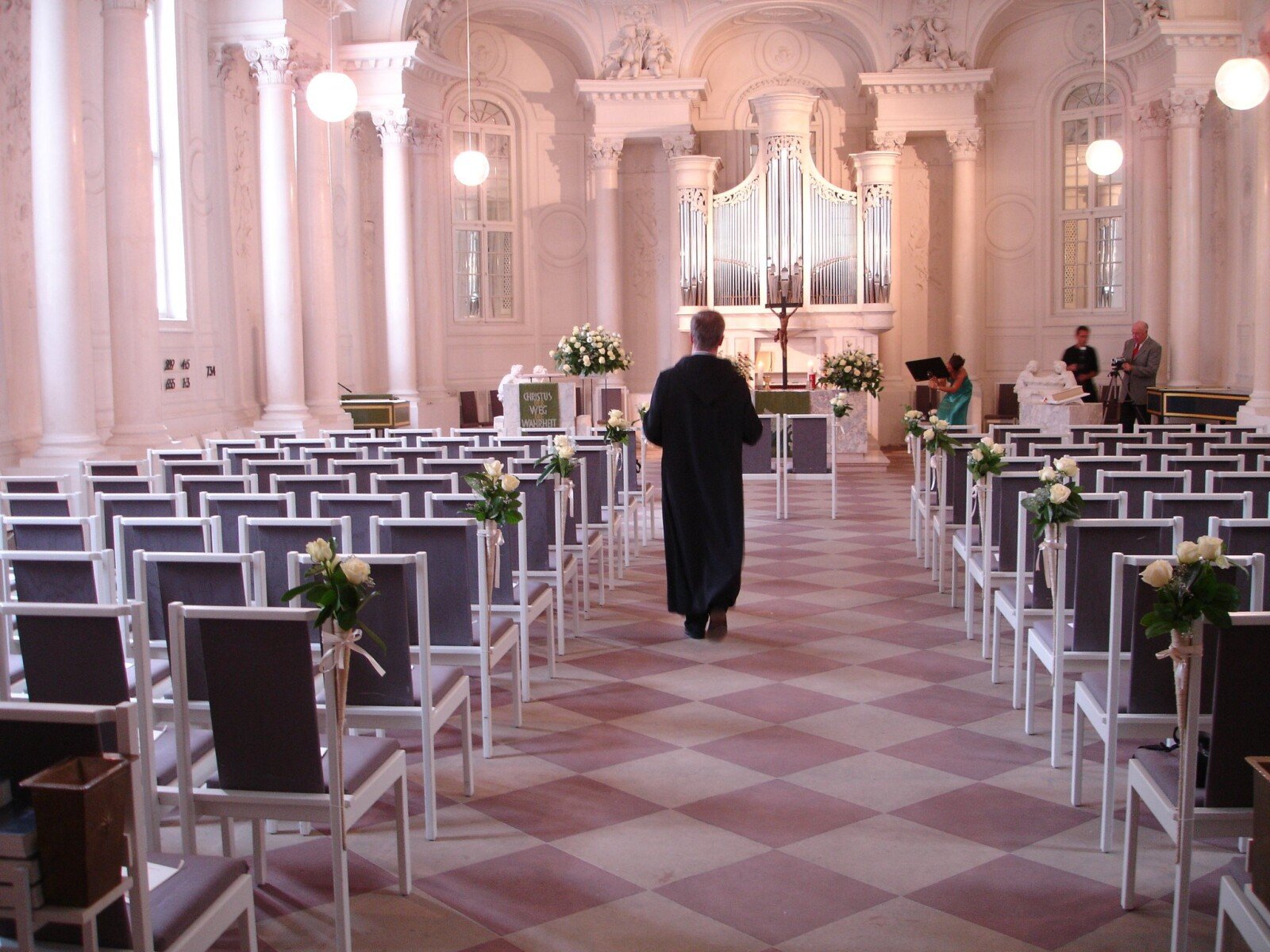 Pastor in a church