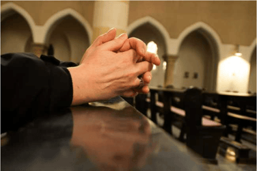 Church Change Management Blog - Folded Hands Praying at Sanctuary