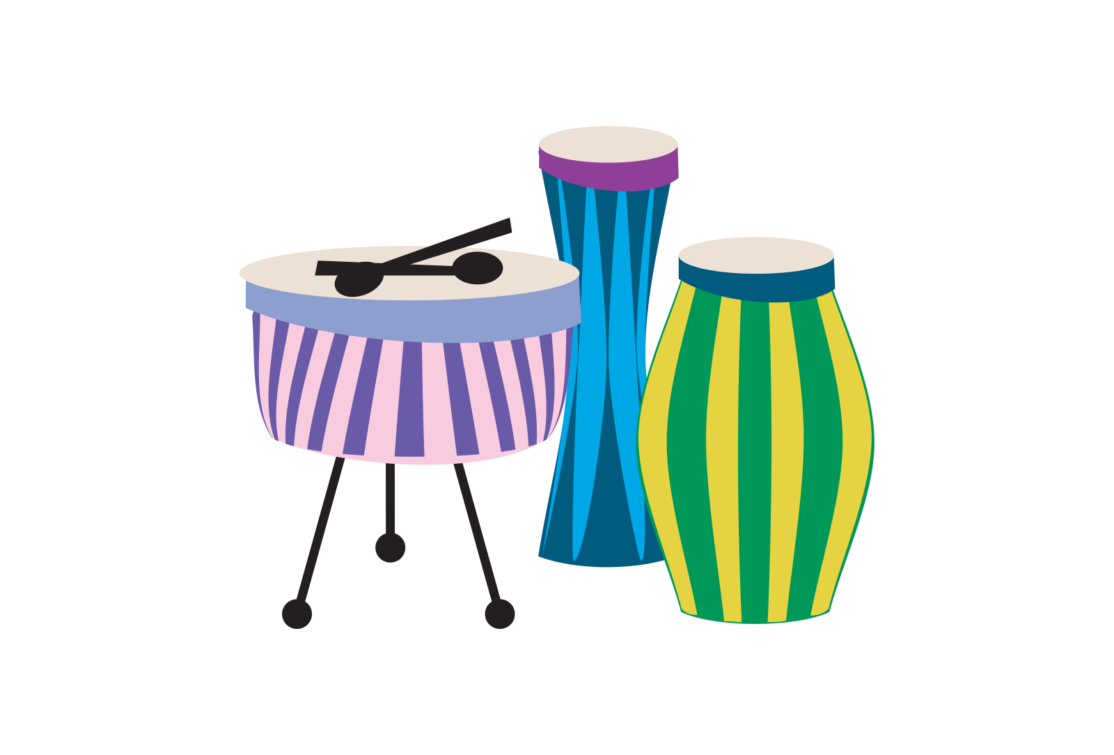 Illustration of drums