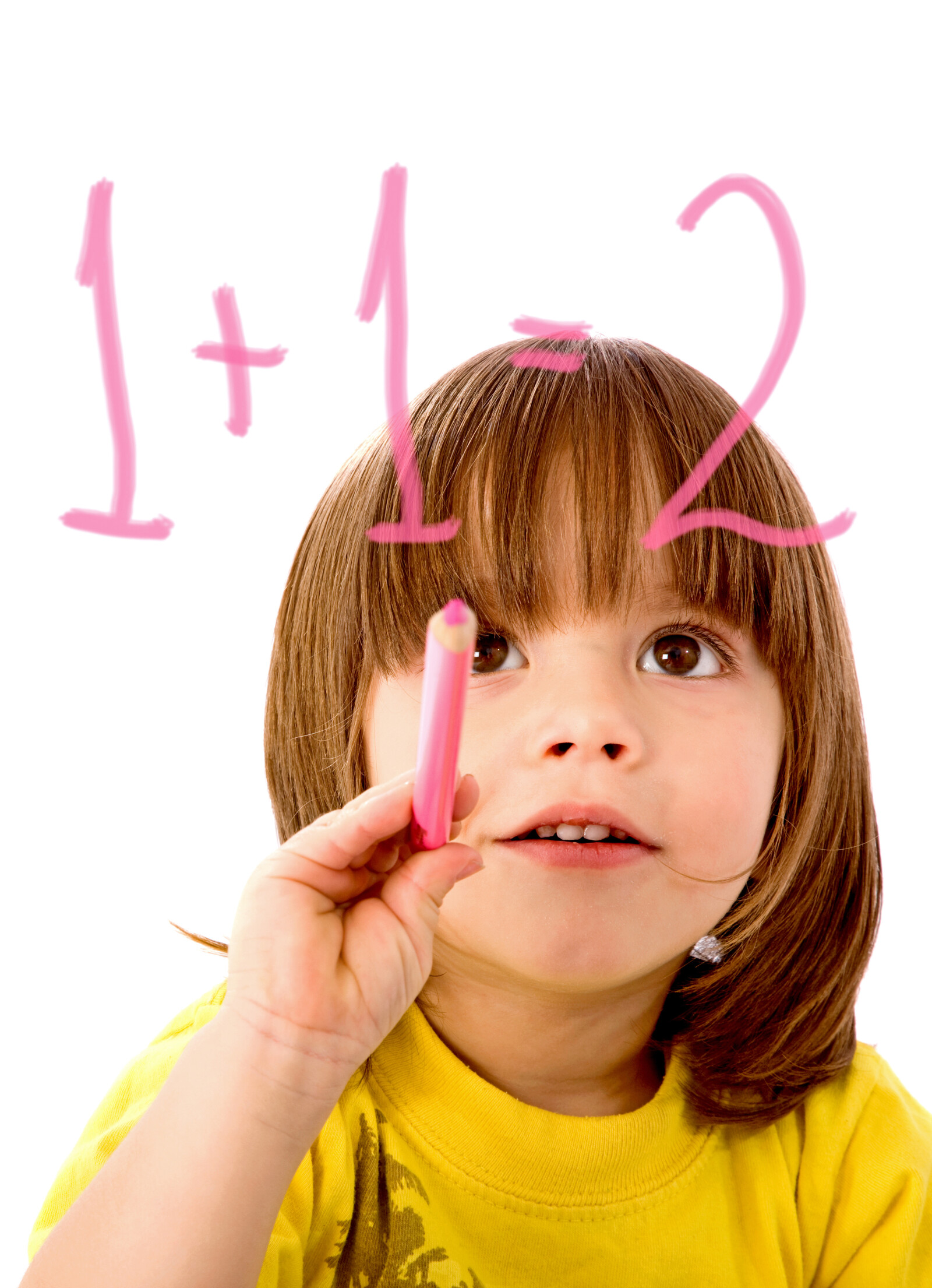 Preschooler Boy Doing Math