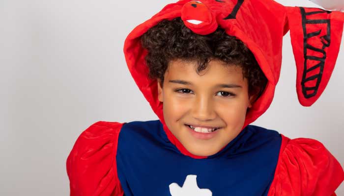 child in play costume